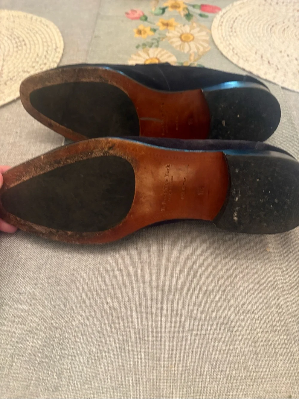Men's Blue Suede Penny Loafers - Classic Slip-On Dress Shoes Too Boot New York
